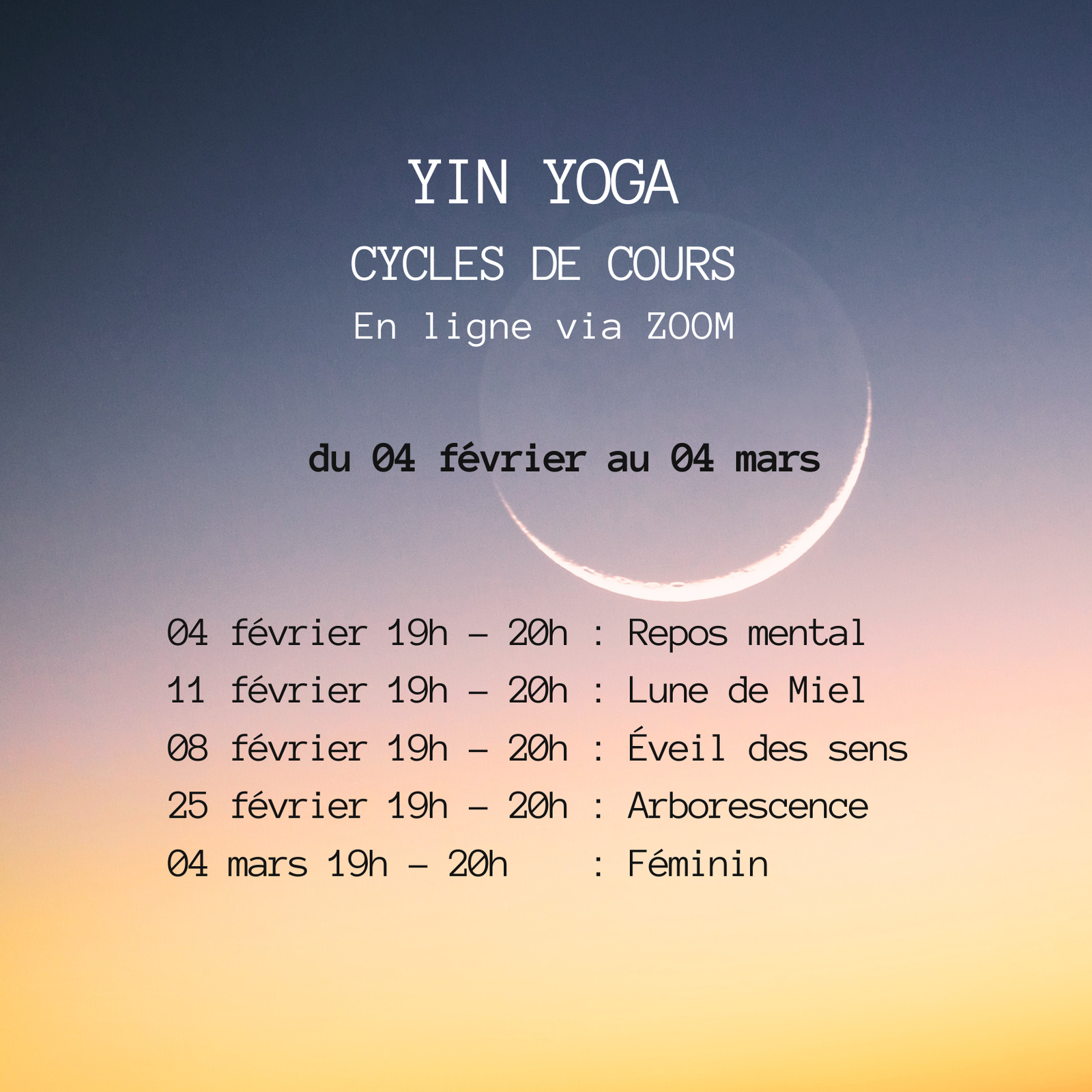COURS en ligne : YIN Yoga