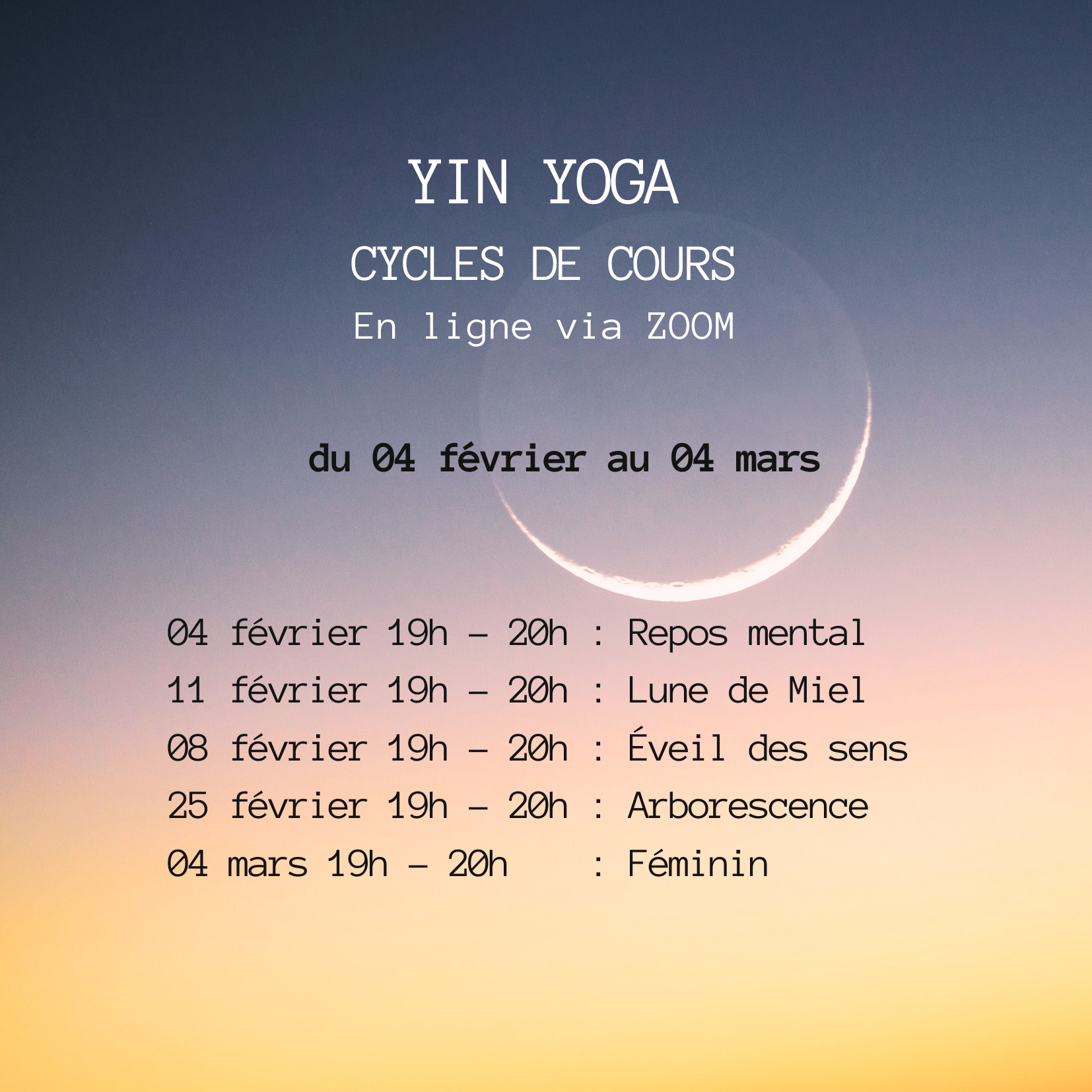 COURS en ligne : YIN Yoga