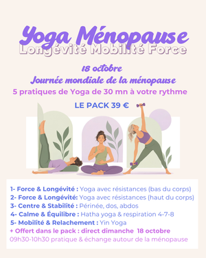 COURS YOGA MENOPAUSE (en ligne)