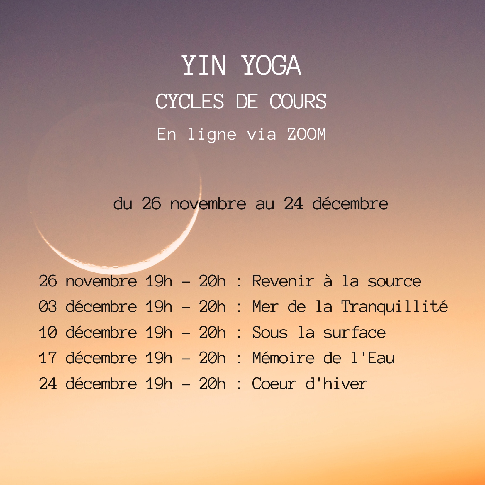 COURS en ligne : YIN Yoga